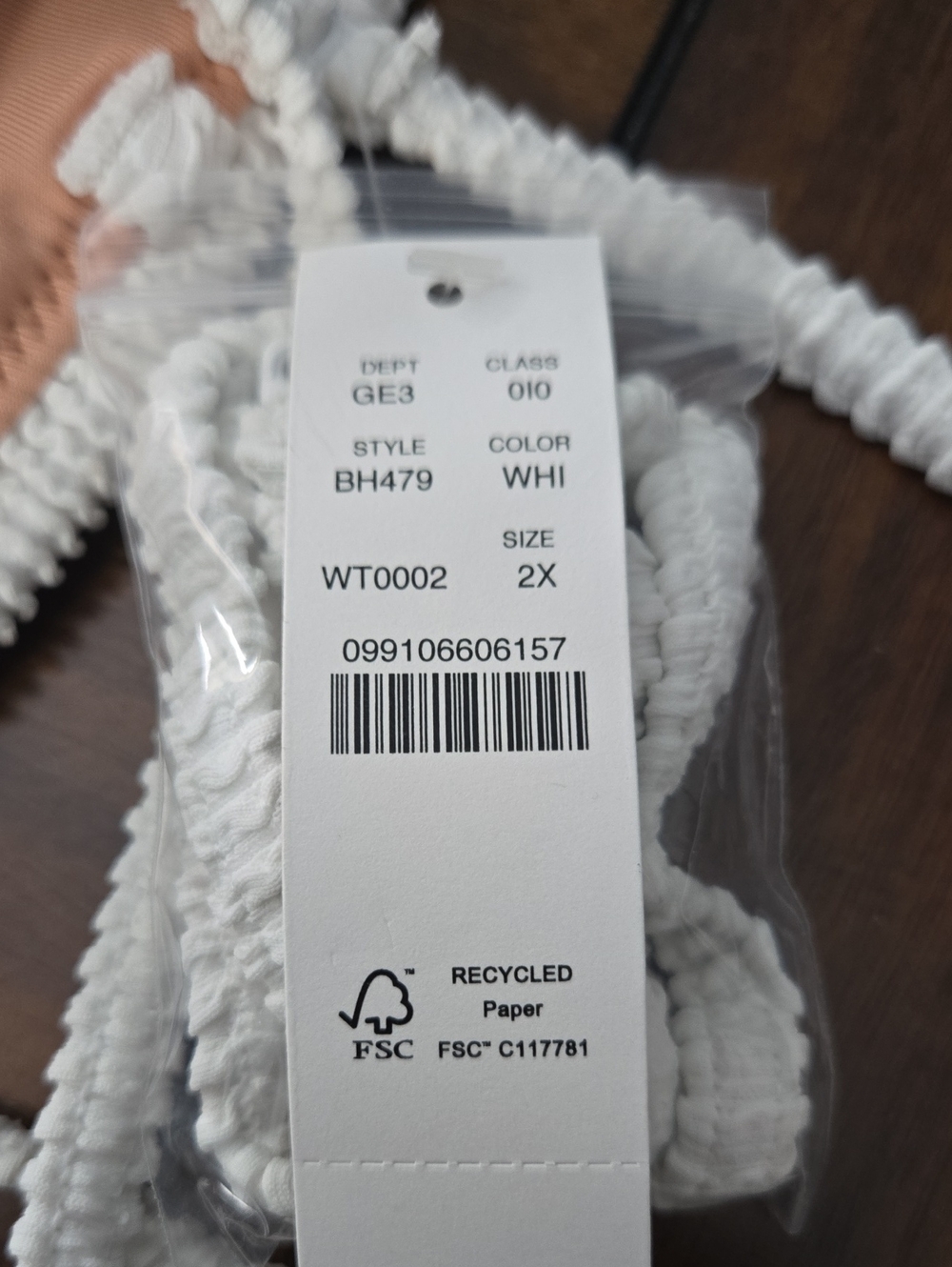 NWT J CREW Textured White Bandeau Bikini Top & High Waist Bottoms Lined 2x T XXL - Picture 7 of 12